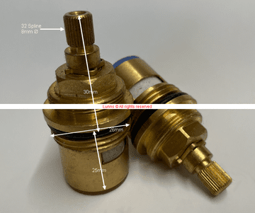 REEL 32 Spline 3/4" Bath Cartridges Pair TM33 - Bespoke Part
