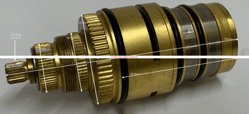 REEL 4-3 Brass 3 O Ring Thermostatic Cartridge RL1 - Bespoke Part