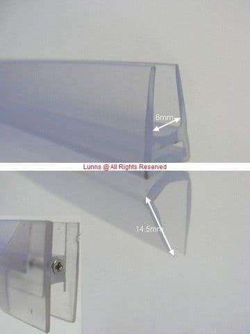 Reel Bath Screen Seal 6mmx680mm c/w Rigid End Cap - Bespoke Part