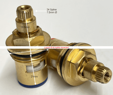 REEL Mini24 1/2" NST Ceramic Disc Cartridge 40x24Sx19.5Ux21D T24-52 - Bespoke Part