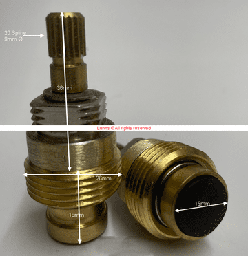 Regency Greek Key Mk3 Razor 3/4" 5412 Split Spline Washer Valves Pair - Bespoke Part (1)