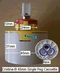 Cristan-B 45mm Single Peg Cassette 3147