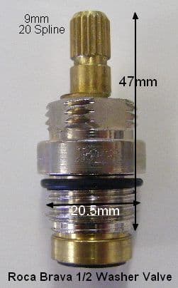 Roca Brava 1/2" Washer Valve LOC.BHM