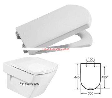 Roca Hall 56CR 80162C004 Soft Close Seat for Wall Mounted Pan - COLLECTION ONLY