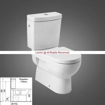 Roca J45 WC Suite c/w Adjustable Pan Connector & Seat - COLLECTION ONLY