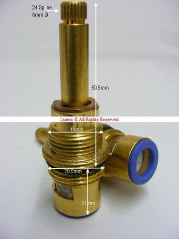 Romina Bellosta Ceramic Disc Cartridge Valve cw 19mm Shroud Thread ABI54 RHCWC T24-25X - Bespoke Part