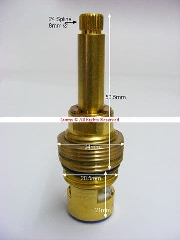 Romina Bellosta Ceramic Disc Cartridge Valve cw 24mm Shroud Thread ABI54 RHCWC T24-25 - Bespoke Part