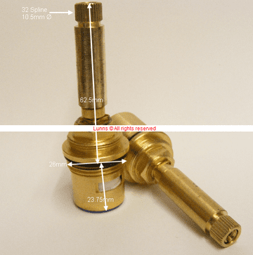 Roper Rhodes 32 Spline Tall Boy Shower Cartridge Blue CWO - Bespoke Part