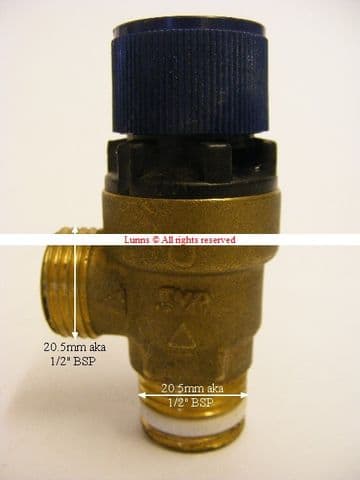 RWC MF Pressure Relief Safety Valve 1/2" Inlet 1/2" Outlet U-UV7-16
