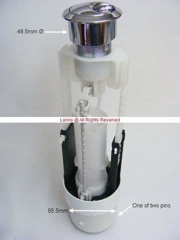 Sand Flush Valve c/w 50mm Button OFC9 - Bespoke Part