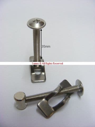 Sander35 Metal (Not Blind Hole) Concealed WC Seat Fixings Pair - Bespoke Part