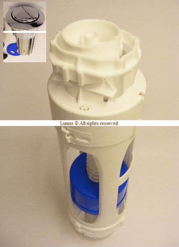 Sanitana Mk1 Dual Flush Valve c/w Long Button MSAL.356000 D1 22021000 MSPD.359000 PRX4