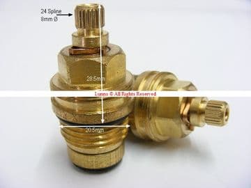 Sanitana24 Mk3 XZ24W 24 Spline Washer Tap Valve BANK54BZ248711 T24-14B Pair - Bespoke Part