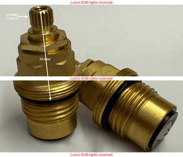 Saw20 Fast Action BS5412 Washer Valves 20 Spline Pair T20-18 - Bespoke Part