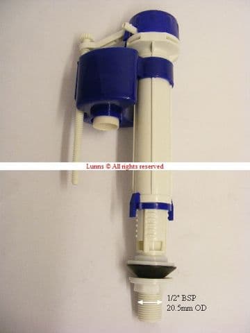 Shires Mk3 Lincoln Bottom Entry Inlet Float Valve Aqua Top White DVE0600