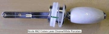 Shires Nicole Mk2/Balasani Cistern Lever Gold/White Porcelain
