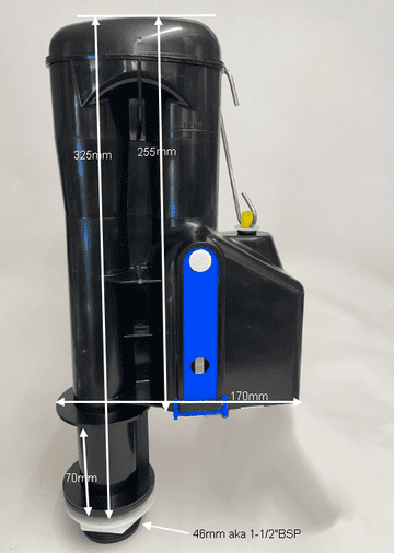 Shires Offset Upstand 1-1/2" 325mm Tall Syphon - Bespoke Part