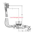 Showerlux 120F Bath Pop Up Waste c/w LH45 Overflow Filler  PUW61 - Bespoke Part