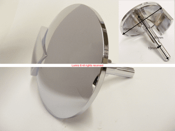 Showerlux Exafil Bath Overflow Flow Control Handle 85mm Long Spindle - Bespoke Part