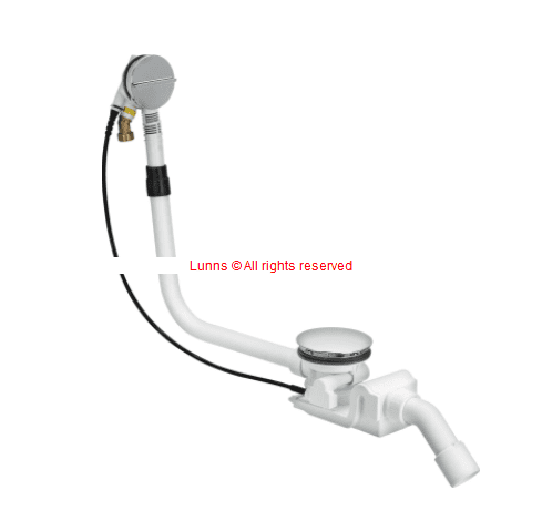 Showerlux  Mk3 Bath Overflow Filler with Pop Up PUW - 45 Deg Left Hand Fill - Bespoke Part