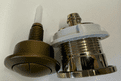 Siamp Brushed Gold 50 Button &  Awful Ebay looking Distressed Bronze