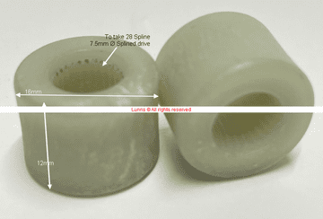 SMR Fire 12x16 28 Spline Nylon Head Carrier PAIR HC64 - Bespoke Part