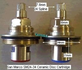 SMR OEM Howdens 24spline x 34mm dia Cartridge