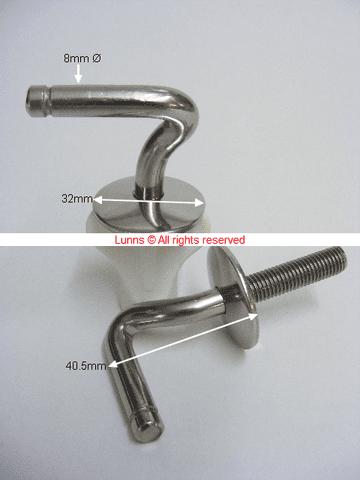 Sottini  Double  Offset Stainless Steel Seat Hinges US3-7 - Bespoke Part
