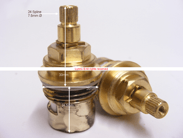 Space Pin Lever Bath Cartridges 243024 Pair T24-11A - Bespoke Part