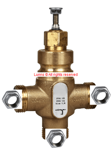 STAG Three Port Motorised Valve c/w 1/2" BSP Unions sp  - Bespoke Part