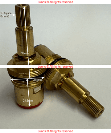 Stearn T Series 2039 Sink Mixer Cartridge Tap Valves Pair - Bespoke Part