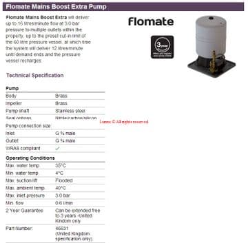 Stuart Turner Flomate 46631 - New Product Price to be confirmed