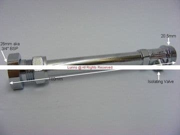 SuperRad Lockshield Adjustable Rad Extension c/w Isolating Valve