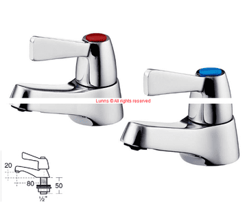 Swan Lever Basin Taps - Pair T20AB4 - Bespoke Part