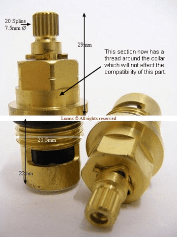 Swan51 Lever 1/2" Deck NST 2029 Ceramic Disc Cartridge Valve Pair T20-4 - Bespoke Part