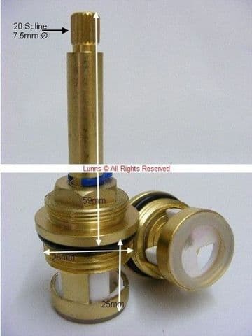 Tag Tall Boy 2659 BS5412 Bath Ceramic Disc Cartridge T20-27ANWT20X53AMODT249A Bespoke Part