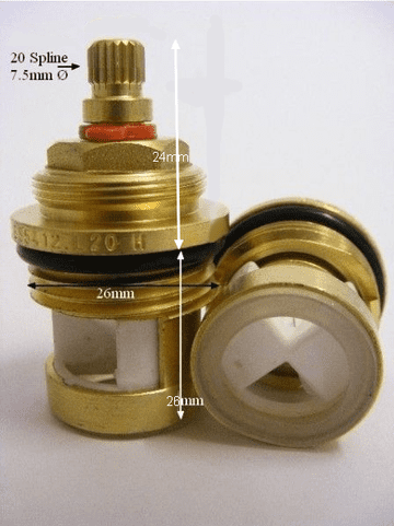 Tag50 TC 50mm Bath Cartridges T20X23AMOD50 Pair - Bespoke Part