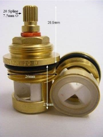 TAG53.5 OEM BS5412 25/27.5mm Bath Cartridges X54MB L20 H20 T20-23A Pair