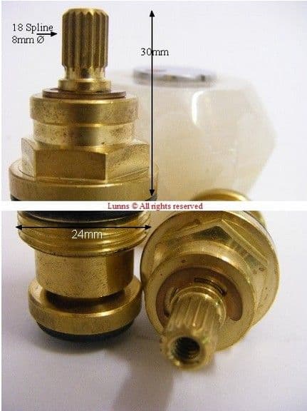 Tantofex18 Z  Mk1 24mm 18S Sink/Bath Valve T18X15 Pair - Bespoke Part