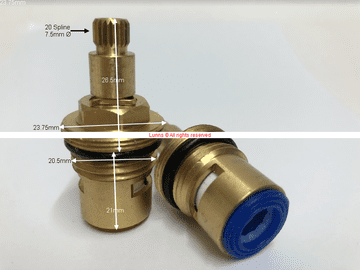 Tap Warehouse Butler & Rose Alastir Bib Tap 2026 DTF Cartridges Pair EB T20-60B - Bespoke Part