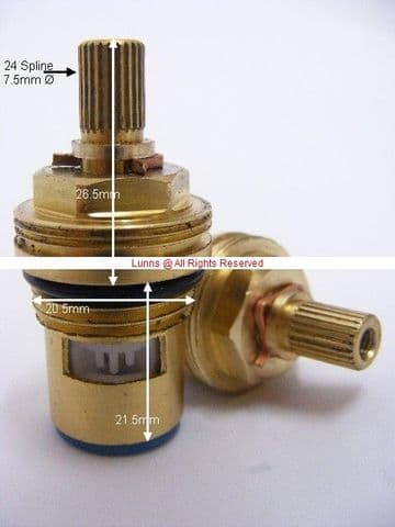 Taski 24L Basin/Sink Tap Cartridge Valve c/w Screw T54R148711 T24-8B - Pair - Bespoke Part