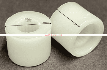 TC Bathrooms Mk1 14.5mm 20 Spline Nylon Head Carrier Pair ABA58 HC68 - Bespoke Part