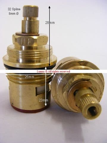 TC Bathrooms Zurich Mk2 Bath Tap Cartridge Valve 32 Spline U54188711 TM19A