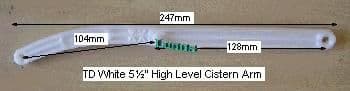 TD Grey 5½" High Lever Plastic Cistern Arm EDL1-10