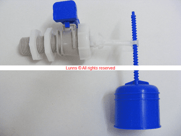 TDV Ticto Plastic Tail Side Entry Inlet Float Valve EDL1-7