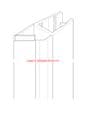 Thetis 45 Deg Magnetic Vertical Shower Door Seal - Bespoke Part