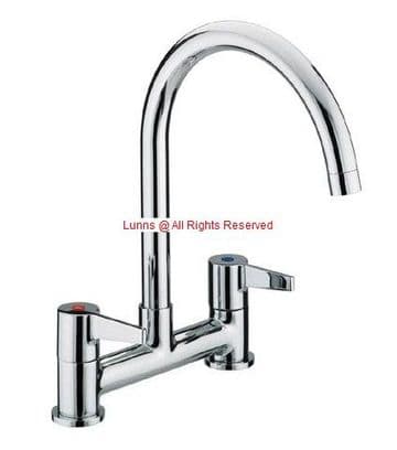 Tradefit Utility 2H Pillar Sink Mixer 180mm Centres