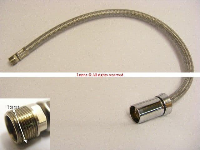 Trevas Sink Mixer 530mm Short Spout Hose M15x1/2