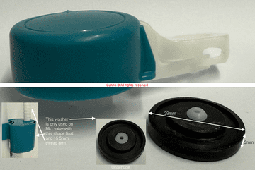 TURQ Inlet Float Valve CAP ASSEMBLY WRAS UPC YW27 - Bespoke Part