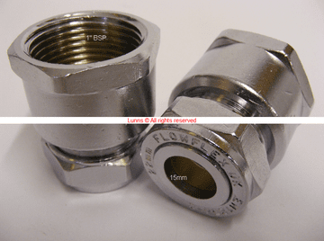 Urinal FI Metal Adaptor 1" BSP to 15mm Sparge Pipe - Bespoke Part